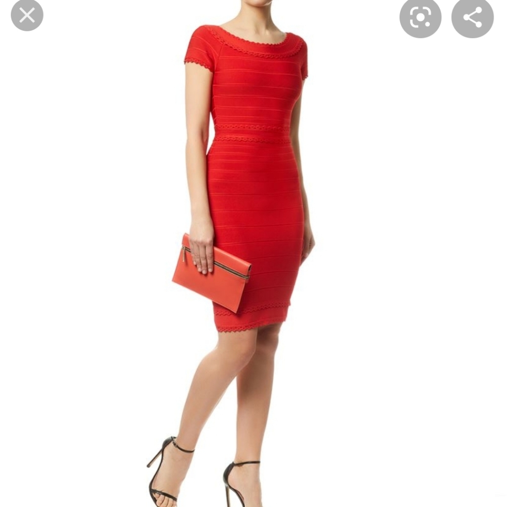 Herve Leger Red Bandage Dress size M